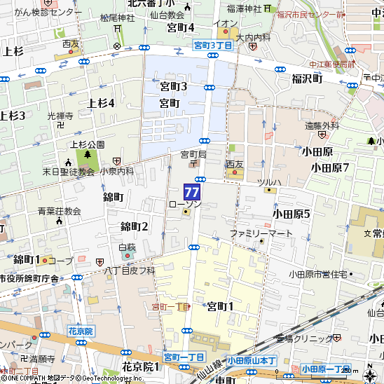 宮町支店付近の地図